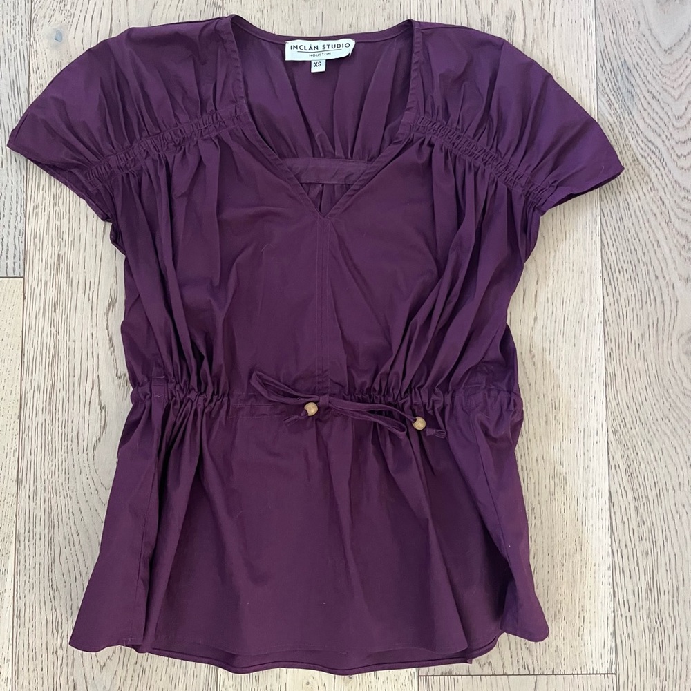 Inclan Studio Houston Purple Women's Top Size XSmall